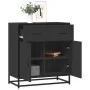 Aparador de madera de ingeniería y metal negro 68x35x76 cm de , Aparadores - Ref: Foro24-848979, Precio: 93,97 €, Descuento: %