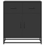 Aparador de madera de ingeniería y metal negro 68x35x76 cm de , Aparadores - Ref: Foro24-848979, Precio: 95,07 €, Descuento: %