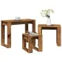 Mesas apilables 3 uds madera de ingeniería madera envejecida by , Side tables - Ref: Foro24-856678, Price: 50,66 €, Discount: %