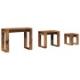 Mesas apilables 3 uds madera de ingeniería madera envejecida de , Mesas auxiliares - Ref: Foro24-856678, Precio: 51,95 €, Des...