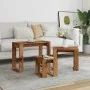 Mesas apilables 3 uds madera de ingeniería madera envejecida by , Side tables - Ref: Foro24-856678, Price: 50,66 €, Discount: %
