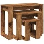 Mesas apilables 3 uds madera de ingeniería madera envejecida by , Side tables - Ref: Foro24-856678, Price: 50,66 €, Discount: %
