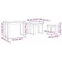 Mesas apilables 3 uds madera de ingeniería madera envejecida by , Side tables - Ref: Foro24-856678, Price: 50,66 €, Discount: %