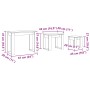 Mesas apilables 3 uds madera de ingeniería madera envejecida de , Mesas auxiliares - Ref: Foro24-856678, Precio: 51,95 €, Des...