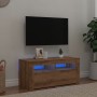 Mueble de TV luces LED madera roble artisan 90x35x40 cm de , Muebles TV - Ref: Foro24-856322, Precio: 85,29 €, Descuento: %