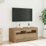 Mueble de TV luces LED madera roble artisan 90x35x40 cm de , Muebles TV - Ref: Foro24-856322, Precio: 85,29 €, Descuento: %