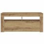Mueble de TV luces LED madera roble artisan 90x35x40 cm de , Muebles TV - Ref: Foro24-856322, Precio: 85,29 €, Descuento: %