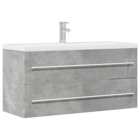 Armario para lavabo contrachapada gris hormigón 100x38,5x48 cm de , Muebles de baño - Ref: Foro24-856233, Precio: 66,55 €, De...
