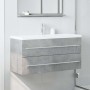 Armario para lavabo contrachapada gris hormigón 100x38,5x48 cm de , Muebles de baño - Ref: Foro24-856233, Precio: 66,55 €, De...