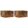 Mesitas de noche de pared 2 uds madera envejecida 34x30x20 cm de , Mesitas de noche - Ref: Foro24-856980, Precio: 54,32 €, De...