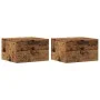 Mesitas de noche de pared 2 uds madera envejecida 34x30x20 cm by , Nightstands - Ref: Foro24-856980, Price: 52,45 €, Discount: %