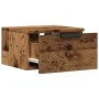 Mesitas de noche de pared 2 uds madera envejecida 34x30x20 cm by , Nightstands - Ref: Foro24-856980, Price: 52,45 €, Discount: %