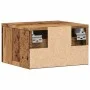 Mesitas de noche de pared 2 uds madera envejecida 34x30x20 cm by , Nightstands - Ref: Foro24-856980, Price: 52,45 €, Discount: %