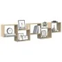 Estante cubo de pared 5 compartimentos madera roble Sonoma de , Estantes y estanterías - Ref: Foro24-859997, Precio: 67,12 €,...