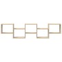 Estante cubo de pared 5 compartimentos madera roble Sonoma de , Estantes y estanterías - Ref: Foro24-859997, Precio: 68,69 €,...