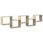 Estante cubo de pared 5 compartimentos madera roble Sonoma de , Estantes y estanterías - Ref: Foro24-859997, Precio: 68,69 €,...