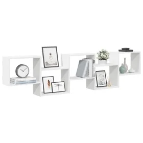 Estante cubo de pared 5 compartimentos madera ingeniería blanco de , Estantes y estanterías - Ref: Foro24-859995, Precio: 56,...