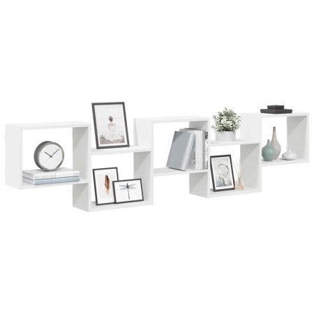 Estante cubo de pared 5 compartimentos madera ingeniería blanco de , Estantes y estanterías - Ref: Foro24-859995, Precio: 57,...
