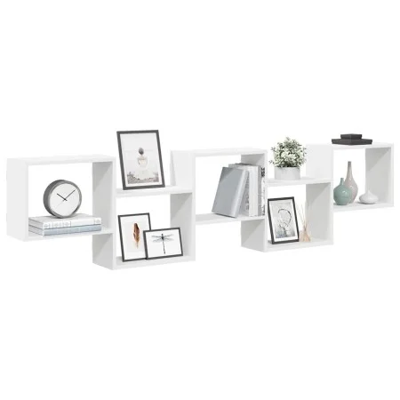 Estante cubo de pared 5 compartimentos madera ingeniería blanco de , Estantes y estanterías - Ref: Foro24-859995, Precio: 56,...