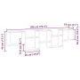 Estante cubo de pared 5 compartimentos madera ingeniería blanco de , Estantes y estanterías - Ref: Foro24-859995, Precio: 56,...
