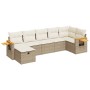 Set sofás de jardín 7 piezas y cojines ratán sintético beige de , Conjuntos de jardín - Ref: Foro24-3325985, Precio: 493,28 €...