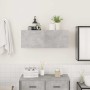 Mueble de pared baño madera ingeniería gris hormigón 80x25x30cm de , Tocadores de baño - Ref: Foro24-860079, Precio: 52,28 €,...