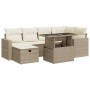 Set sofás de jardín 7 piezas y cojines ratán sintético beige de , Conjuntos de jardín - Ref: Foro24-3327818, Precio: 580,90 €...