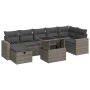 Set de sofás de jardín y cojines 8 piezas ratán sintético gris de , Conjuntos de jardín - Ref: Foro24-3327830, Precio: 550,93...