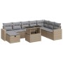 Set de sofás de jardín con cojines 9 pzas ratán sintético beige de , Conjuntos de jardín - Ref: Foro24-3327839, Precio: 648,8...
