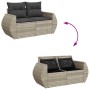 Set de sofás de jardín 7 pzas con cojines ratán PE gris claro de , Conjuntos de jardín - Ref: Foro24-3327902, Precio: 522,64 ...