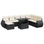 Set de sofás de jardín con cojines 9 pzas ratán sintético negro de , Conjuntos de jardín - Ref: Foro24-3327916, Precio: 581,8...