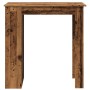 Mesa bar con estante almacenaje envejecida 102x50x103,5 cm de , Mesas de cocina y de comedor - Ref: Foro24-856762, Precio: 10...