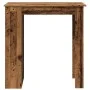 Mesa bar con estante almacenaje envejecida 102x50x103,5 cm de , Mesas de cocina y de comedor - Ref: Foro24-856762, Precio: 99...