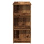 Mesa bar con estante almacenaje envejecida 102x50x103,5 cm de , Mesas de cocina y de comedor - Ref: Foro24-856762, Precio: 10...