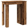 Mesa bar con estante almacenaje envejecida 102x50x103,5 cm de , Mesas de cocina y de comedor - Ref: Foro24-856762, Precio: 10...