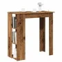 Mesa bar y estante madera ingeniería envejecida 102x50x103,5cm by , Kitchen and dining tables - Ref: Foro24-856760, Price: 79...