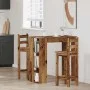Mesa bar y estante madera ingeniería envejecida 102x50x103,5cm by , Kitchen and dining tables - Ref: Foro24-856760, Price: 79...