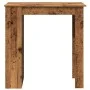 Mesa bar y estante madera ingeniería envejecida 102x50x103,5cm by , Kitchen and dining tables - Ref: Foro24-856760, Price: 79...