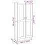 Aparador alto madera ingeniería roble artisan 82,5x30,5x185 cm de , Aparadores - Ref: Foro24-3318721, Precio: 169,05 €, Descu...