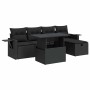 Set de sofás de jardín 6 piezas y cojines ratán sintético negro de , Conjuntos de jardín - Ref: Foro24-3327845, Precio: 506,0...