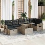 Set de sofás de jardín 8 pzas y cojines ratán sintético gris de , Conjuntos de jardín - Ref: Foro24-3327872, Precio: 589,74 €...
