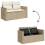 Set sofás jardín y cojines 8 pzas ratán sintético acacia beige de , Conjuntos de jardín - Ref: Foro24-3327516, Precio: 582,37...