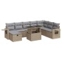 Set de sofás de jardín con cojines 9 pzas ratán sintético beige de , Conjuntos de jardín - Ref: Foro24-3327879, Precio: 649,8...