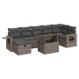 Set de sofás de jardín y cojines 8 piezas ratán sintético gris de , Conjuntos de jardín - Ref: Foro24-3327870, Precio: 556,62...