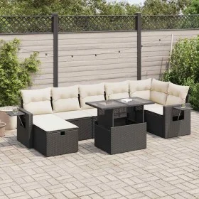 Set de sofás de jardín y cojines 8 piezas ratán sintético negro by , Garden sets - Ref: Foro24-3327866, Price: 518,04 €, Disc...