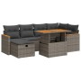Set de sofás de jardín y cojines 8 piezas ratán sintético gris de , Conjuntos de jardín - Ref: Foro24-3328117, Precio: 488,30...