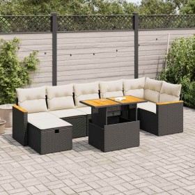 Set de muebles de jardín 5 pzas y cojines ratán sintético negro de , Conjuntos de jardín - Ref: Foro24-3328120, Precio: 507,5...