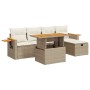 Juego de sofás jardín con cojines 6 pzas ratán sintético beige de , Conjuntos de jardín - Ref: Foro24-3328129, Precio: 485,00...