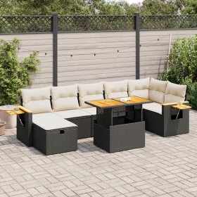 Set de muebles de jardín 5 pzas y cojines ratán sintético negro de , Conjuntos de jardín - Ref: Foro24-3328141, Precio: 524,4...