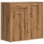 Aparador de madera contrachapada color roble artesano de , Aparadores - Ref: Foro24-856007, Precio: 88,57 €, Descuento: %